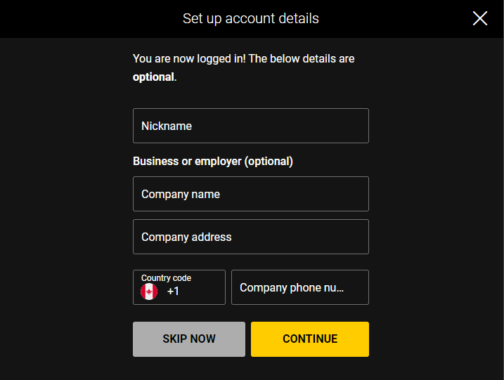 bwin sign up process, step 4