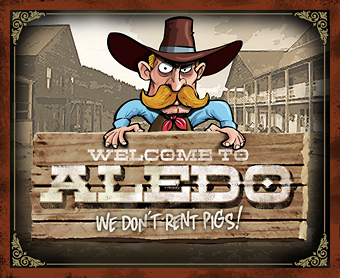 LHF Aledo font Western Cowboy Design