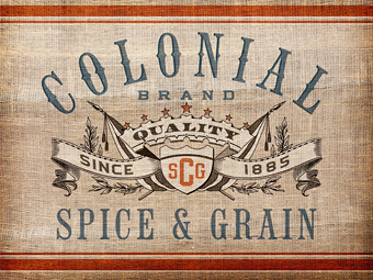 Colonial Spice and Grain Image using LHF Old Tom Font