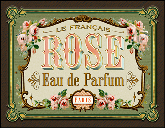 French Rose Image using LHF Old Tom Font