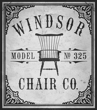 Windsor Chair Image using LHF Old Tom Font