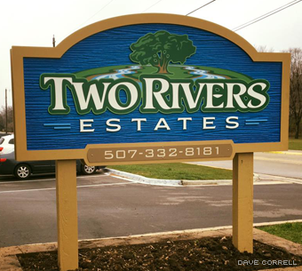 Two Rivers Estates image using LHF Prentice Font