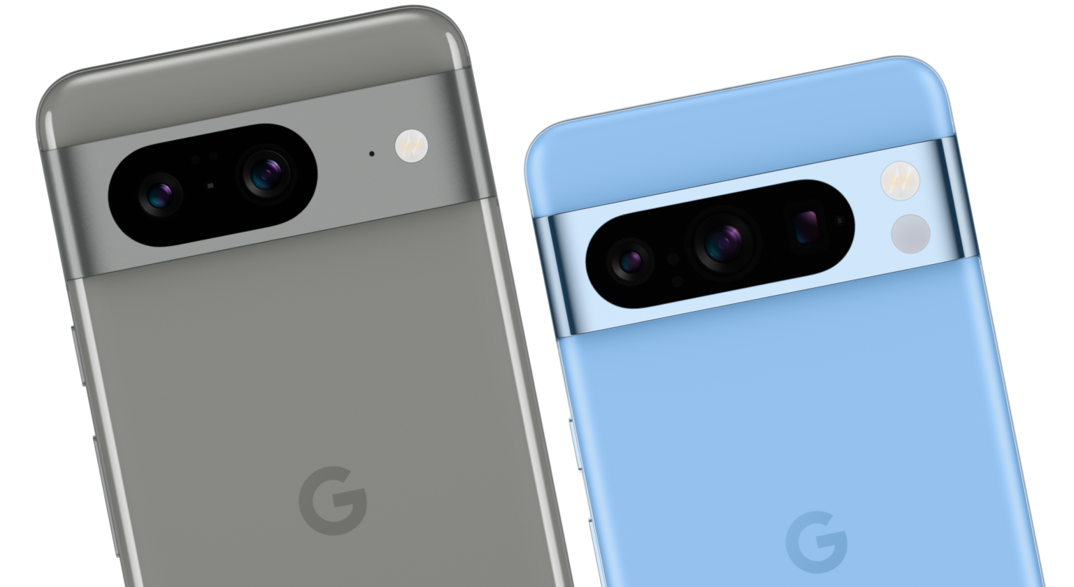Google Pixel 8 and Pixel 8 Pro phones.
