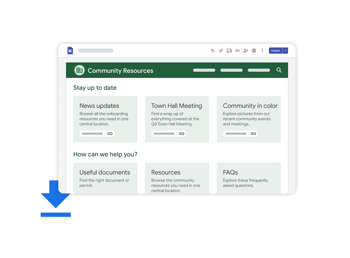 גרפיקה להמחשה של Workspace – חיפוש קובץ ב-Google Drive