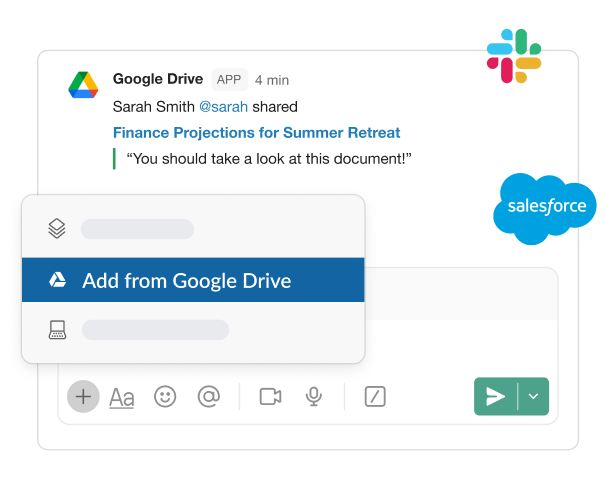 Mengimpor file dari Google Drive ke aplikasi pihak ketiga seperti Salesforce
