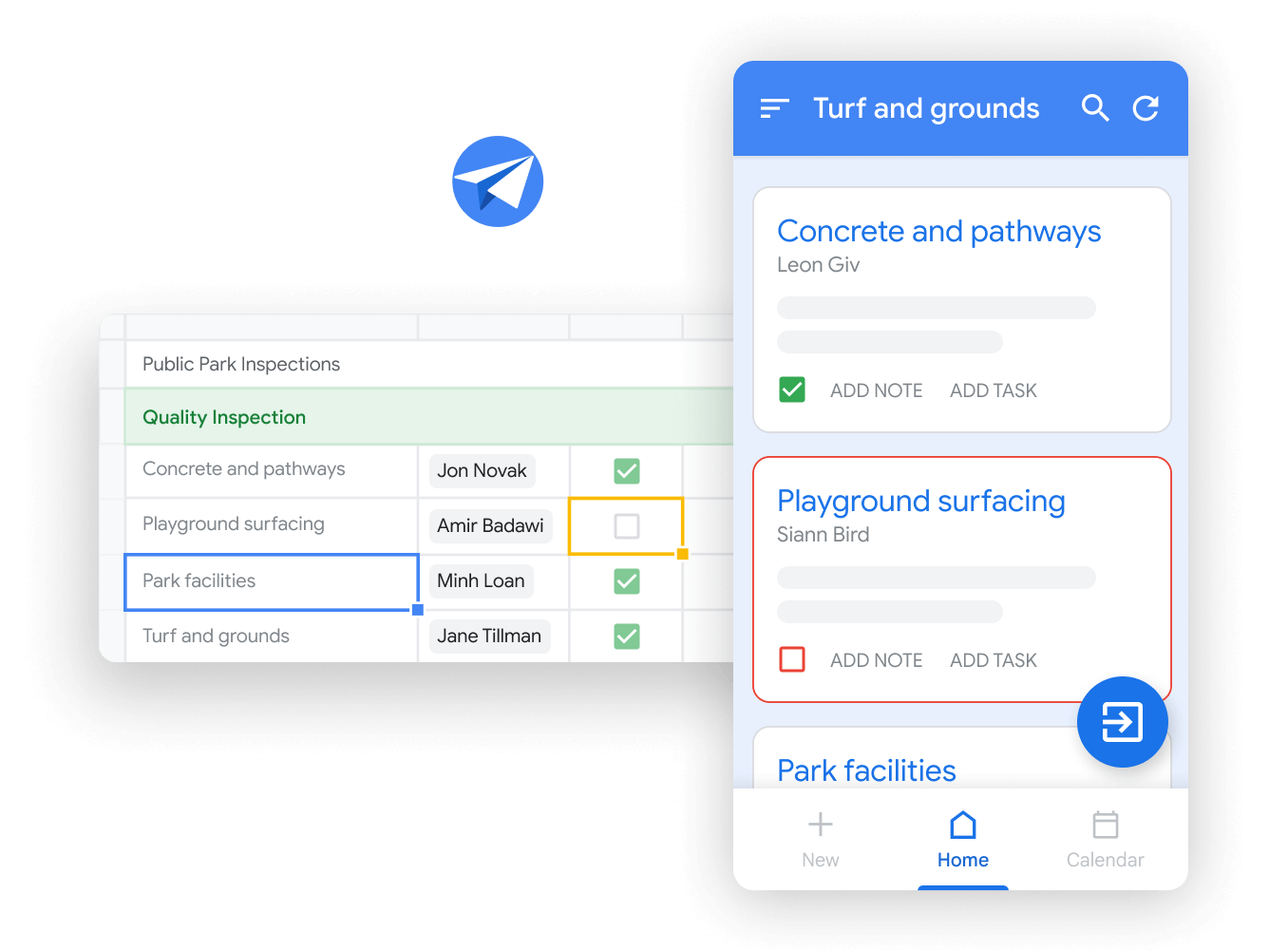 Illustrative Grafik zu Workspace – Teamkollegen bearbeiten während eines gemeinsamen Google Meet-Anrufs Dokumente