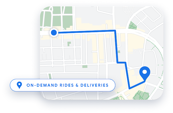 Livreur à scooter, avec un itinéraire indiqué sur une carte