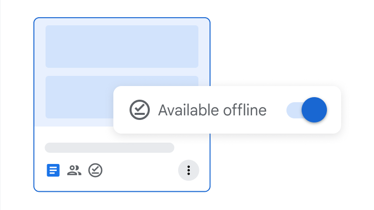 Option permettant de travailler hors connexion