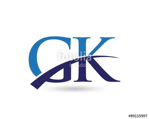 GK Logo - GK Logo Letter Swoosh