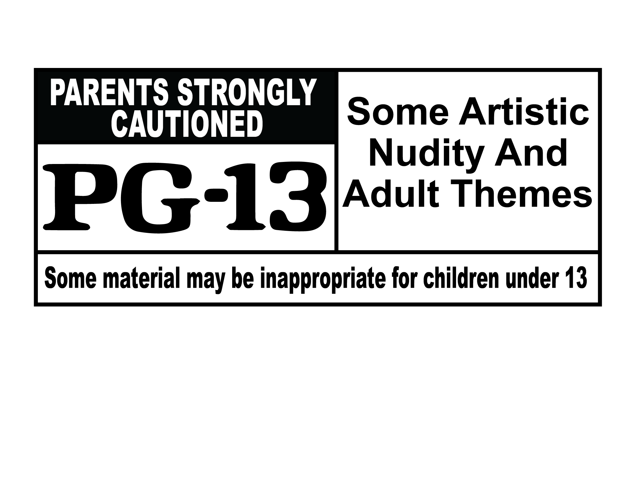 Rated Pg 13 Logo