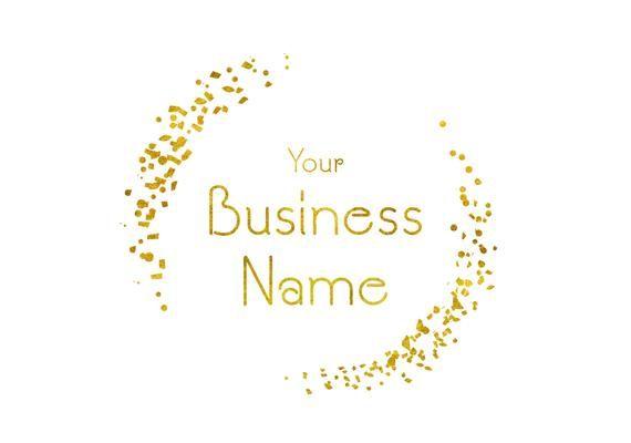 Glitter Logo - DIGITAL Custom Logo design, gold glitter circle logo, glitter confetti  watermark, confetti gold Logo, photography signiature monogram logo