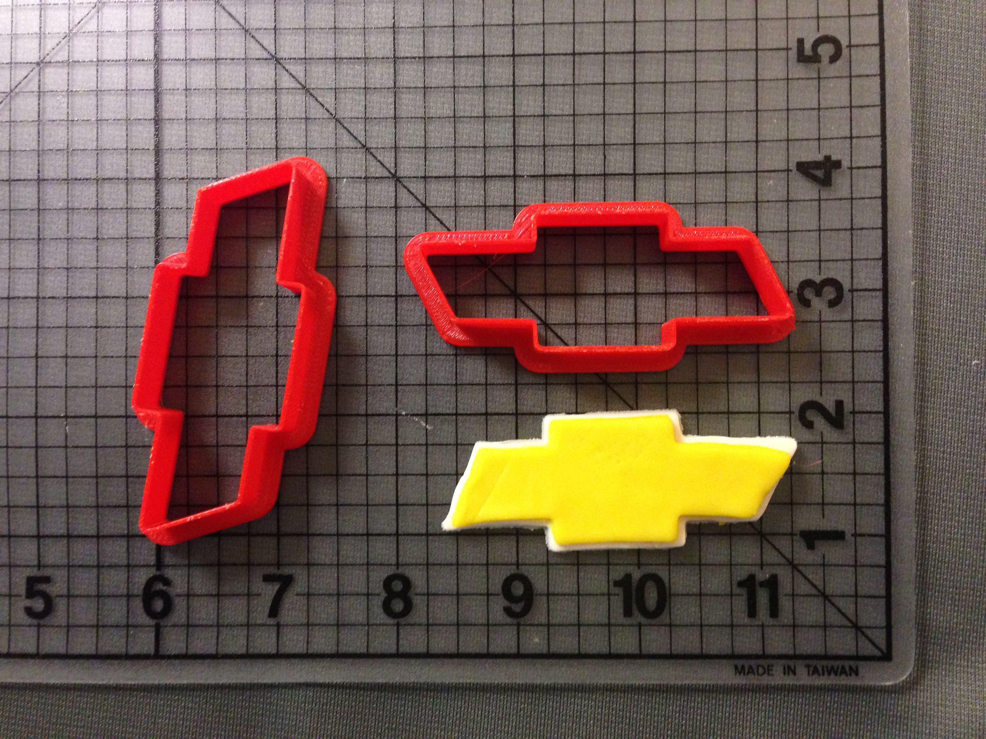 Red Chevrolet Logo - Chevrolet Logo Cookie Cutter Set