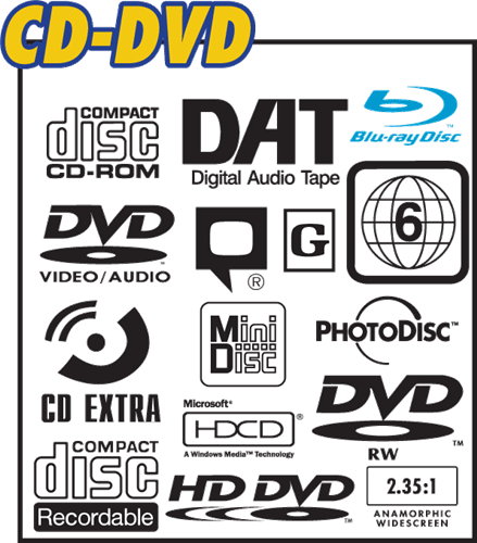 DVD Disc Logo - Logos & Trademarks - CD-DVD Collection by Innovative Clip Art