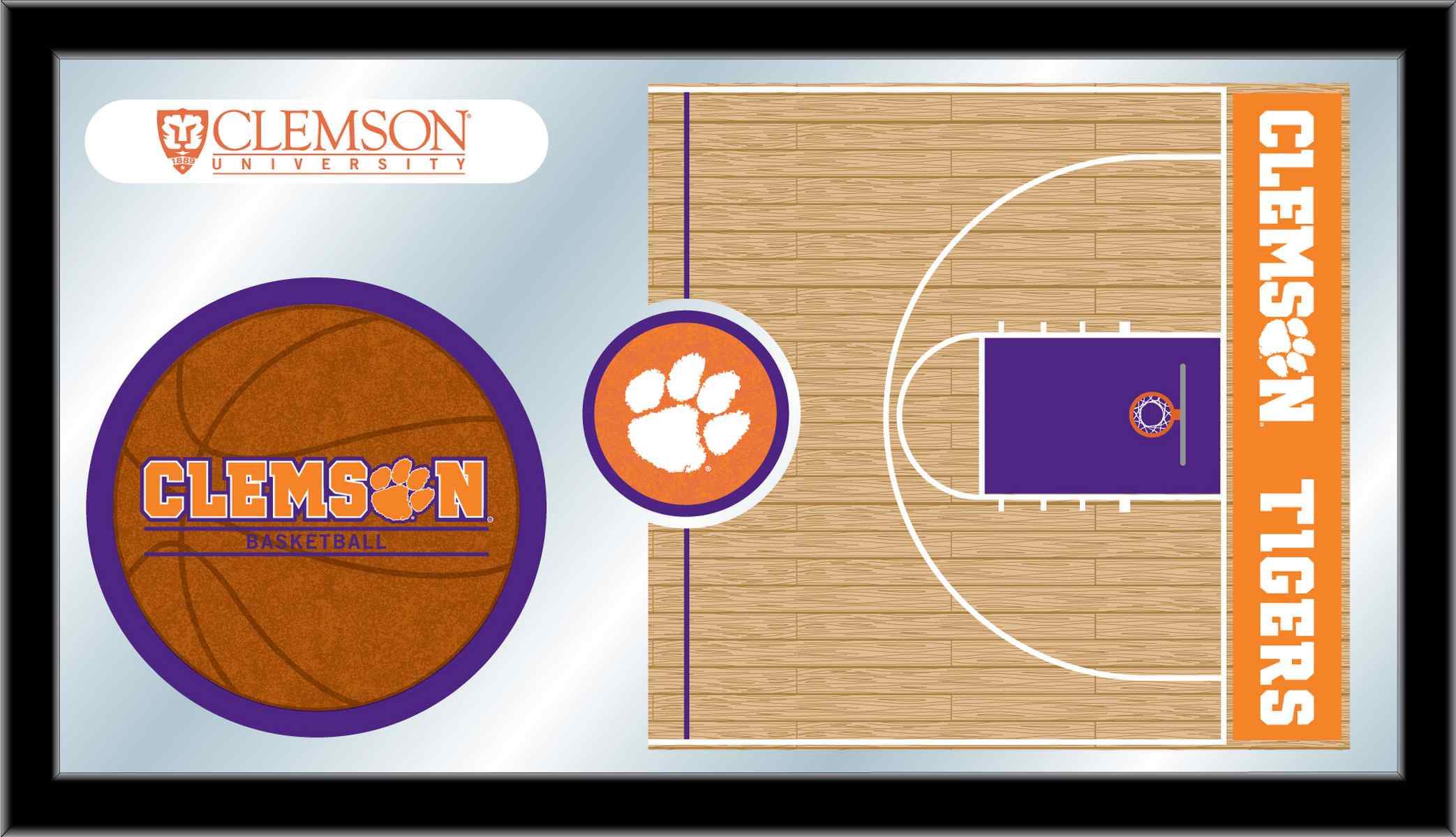 Clemson University Logo - Clemson University Basketball Mirror - Tigers Logo