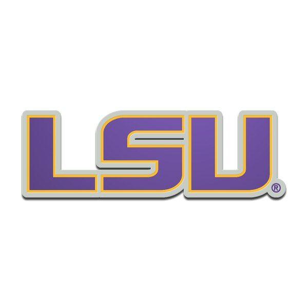 Freeform Logo - LSU Tigers Metallic Freeform Logo Auto Emblem - SEC Store