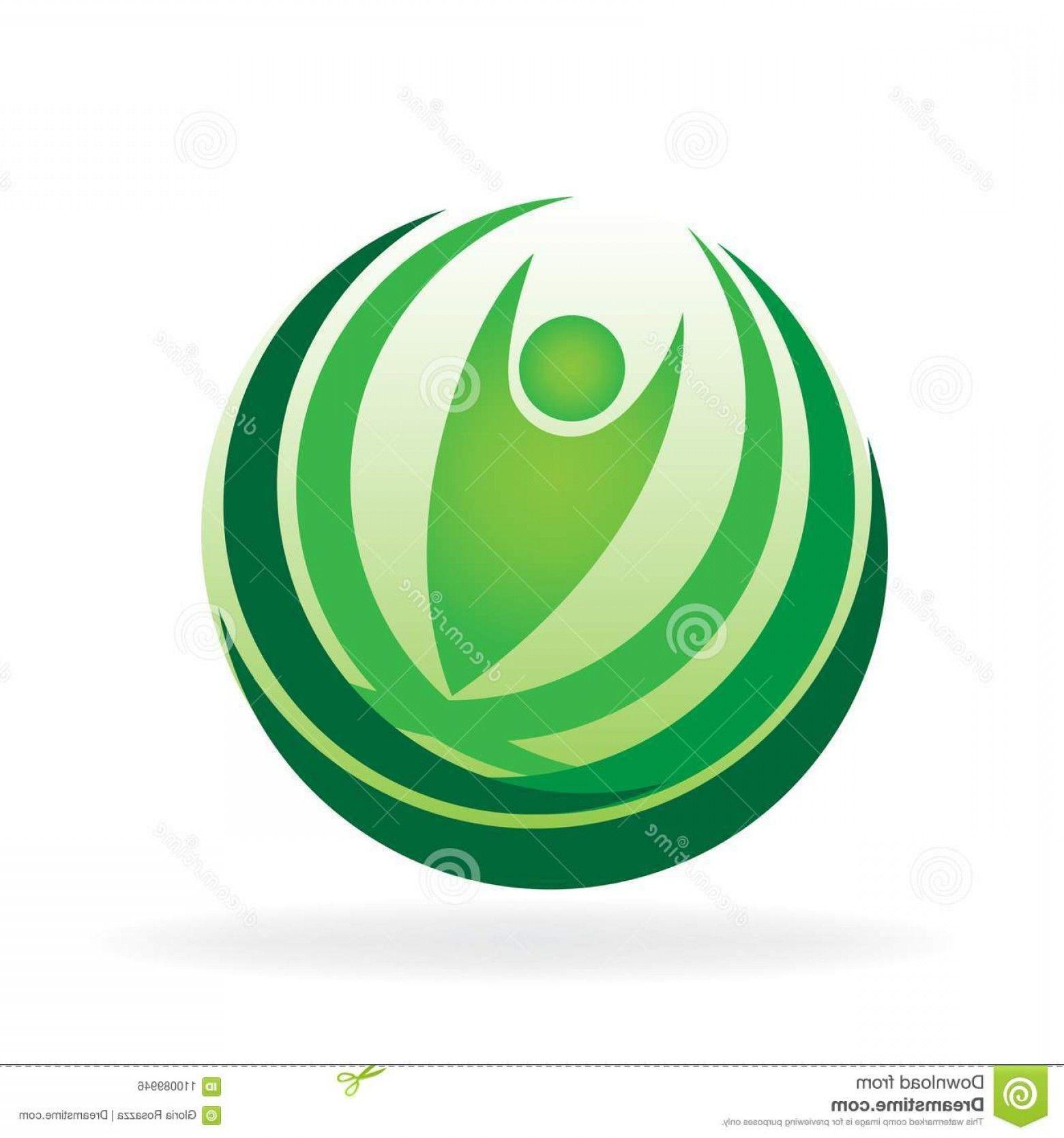 Green Person Logo - Health Nature Vector Web Identity Card Logo Icon Template Health ...