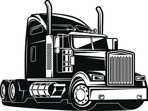 18-Wheeler Logo - Truck Driver #1 Trucker Big Rigg 18 Wheeler Semi Tractor Trailer Cab ...