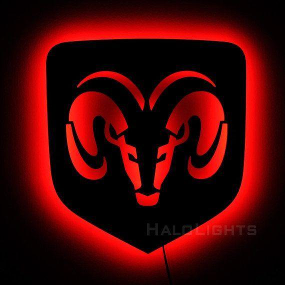 Ram Logo - Dodge Ram Sign - Lighted Dodge Ram Logo and LED Backlit Wall Art ...