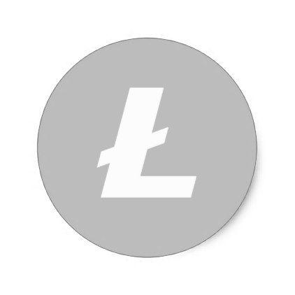 Litecoin Logo - Litecoin Logo Round Sticker - logo gifts art unique customize ...