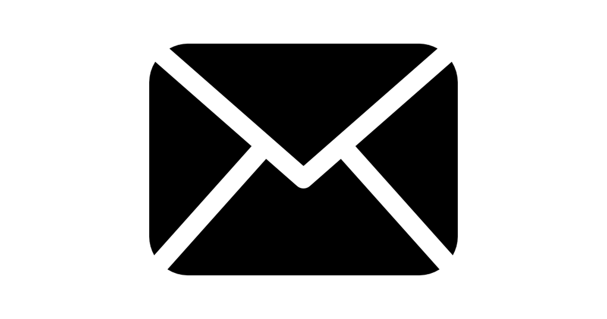 Black Email Logo - Mail black envelope symbol - Free interface icons