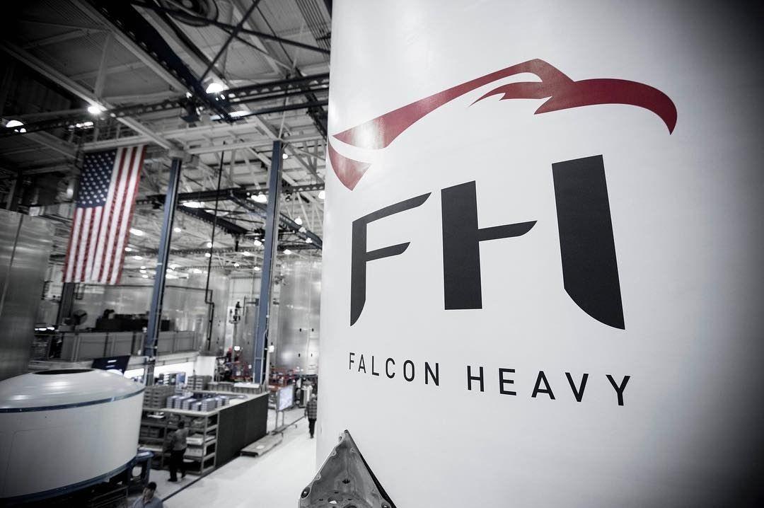 FH Falcon Heavy Logo - SpaceX just teased a photo of its highly anticipated Falcon Heavy ...