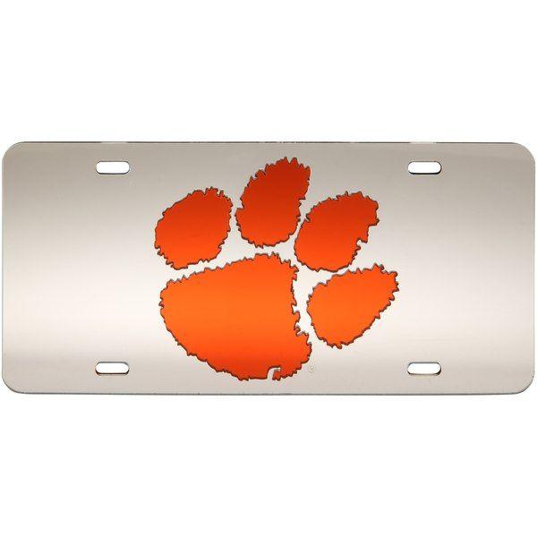 Clemson Logo - WinCraft Clemson Tigers Logo Crystal Mirror License Plate | Clemson ...