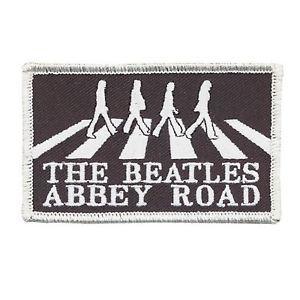 The Beatles Black and White Logo - The Beatles Abbey Road Black White Logo Band Iron Sew On Patch Badge ...