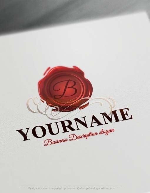 Wax Logo - Online Logo Maker - Wax seal Logo design Template