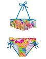 Tie Dye Fringe Bikini Swimsuit