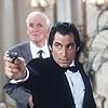 Timothy Dalton and Desmond Llewelyn in Licence to Kill (1989)