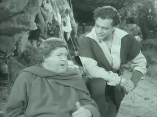 Alexander Gauge and Richard Greene in The Adventures of Robin Hood (1955)