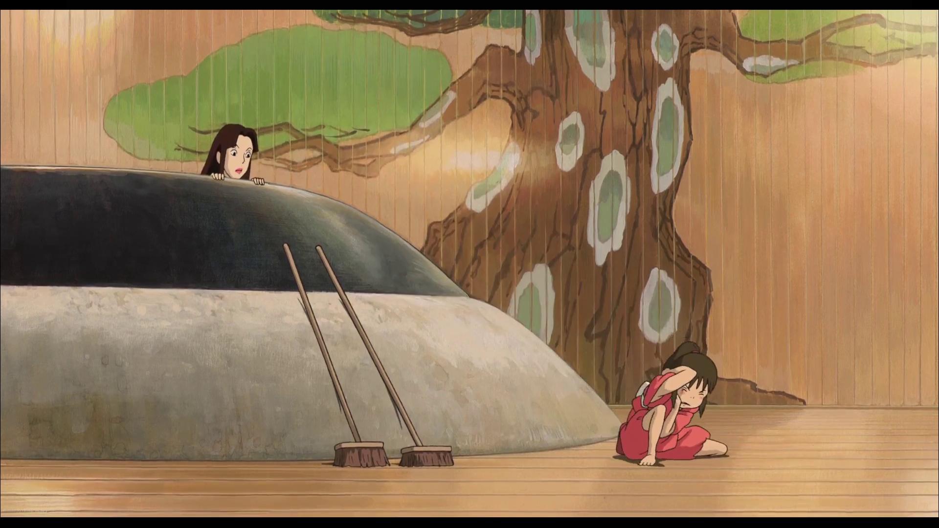 Rumi Hiiragi and Yumi Tamai in Spirited Away (2001)