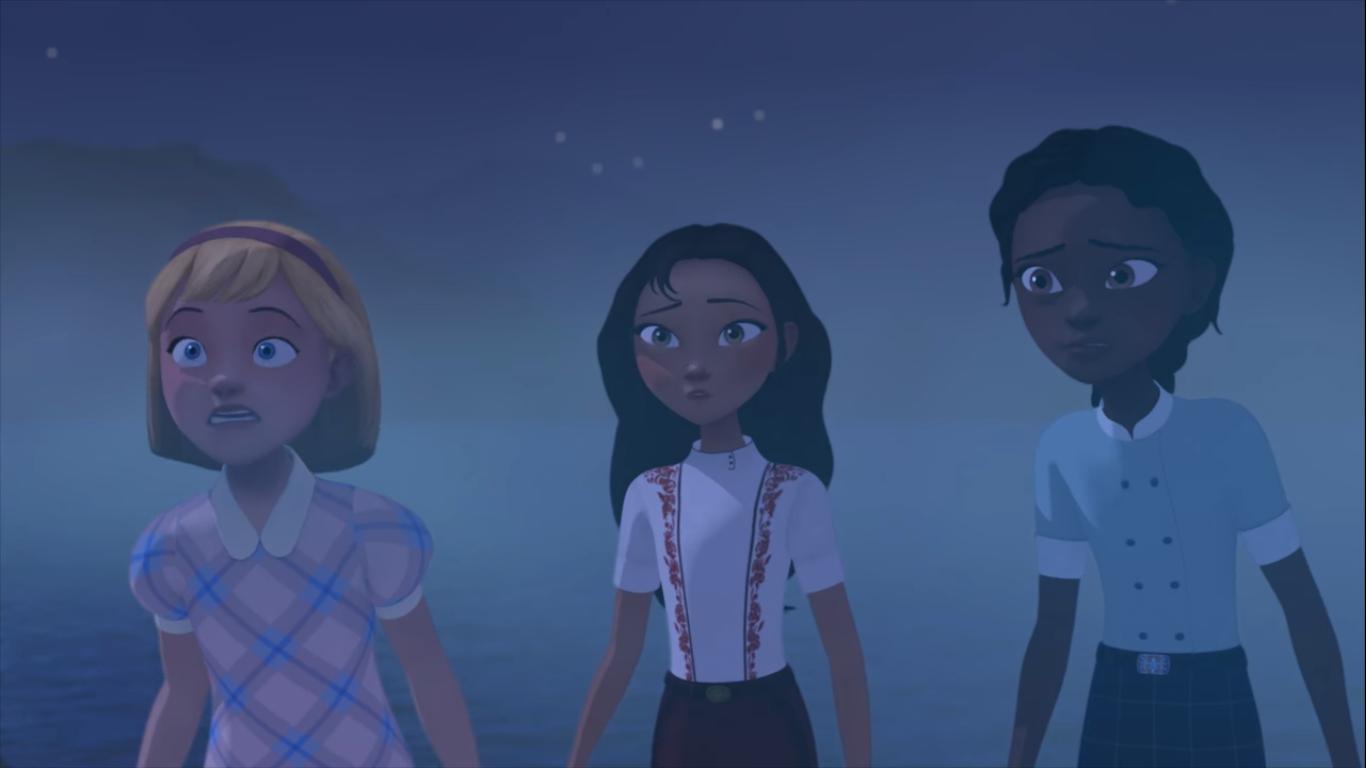 Sydney Park, Amber Frank, and Bailey Gambertoglio in Spirit Riding Free: Riding Academy (2020)