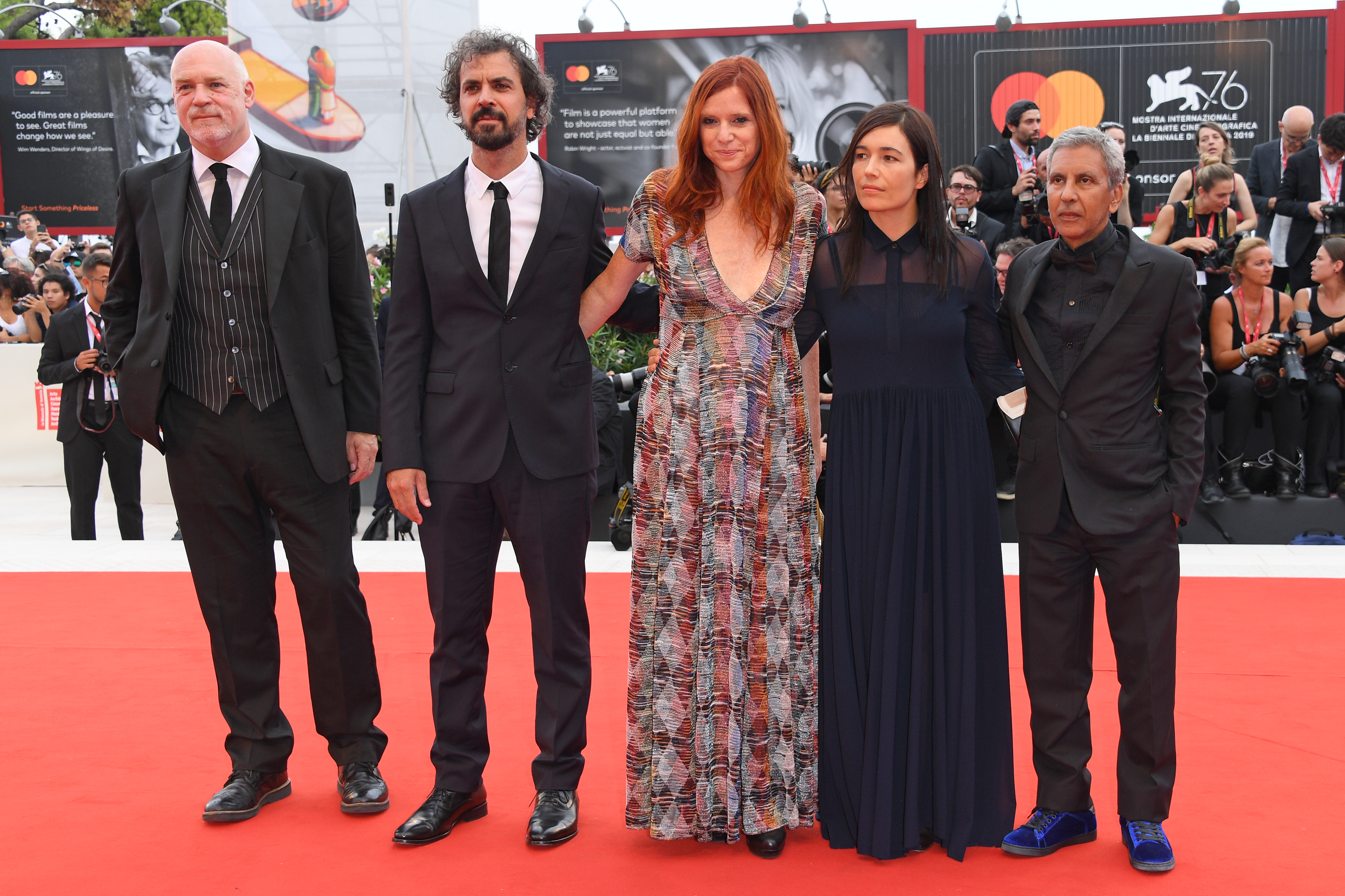 Rachid Bouchareb, Álvaro Brechner, and Susanna Nicchiarelli at an event for The Truth (2019)