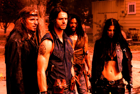 Jason Behr, Kim Coates, Rogue Johnston, and Natassia Malthe in Skinwalkers (2006)