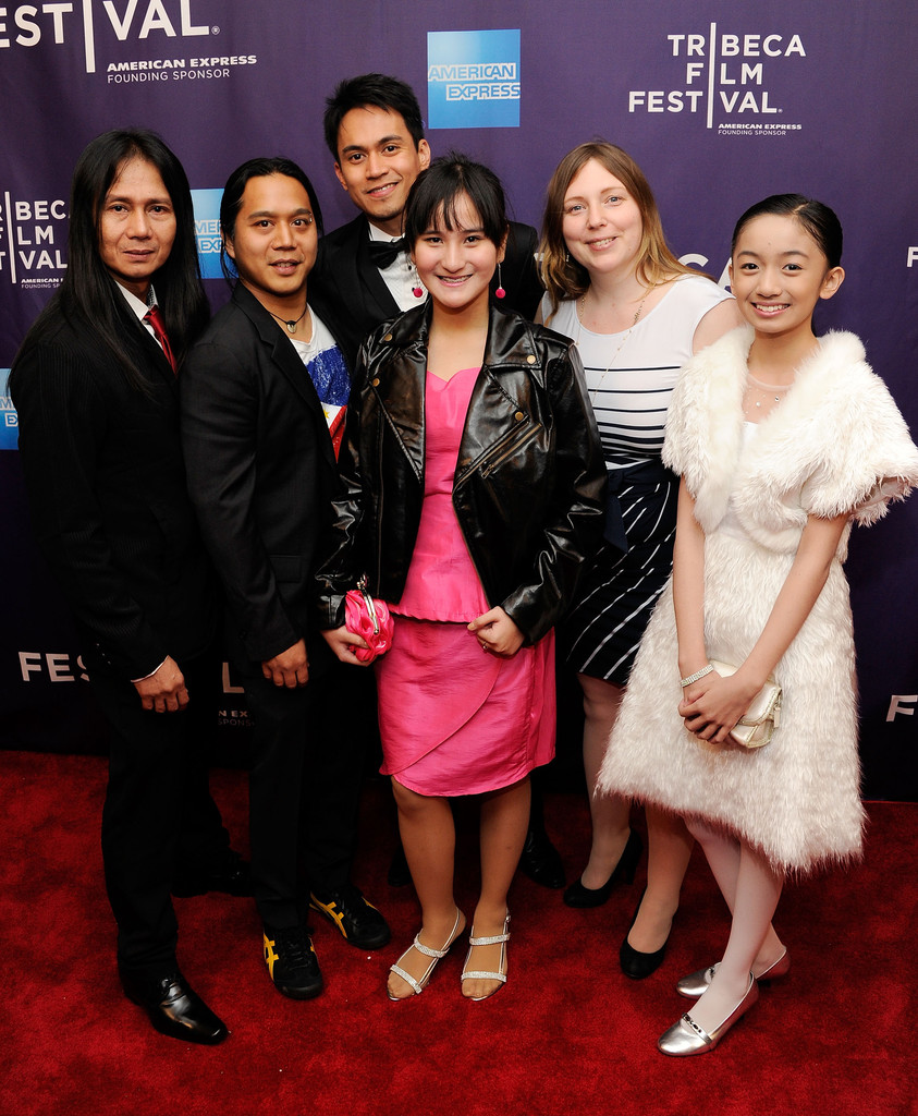 Leon Miguel, Ron Morales, Ella Guevara, Arnold Reyes, Rebecca Lundgren, and Patricia Gayod at an event for Graceland (2012)