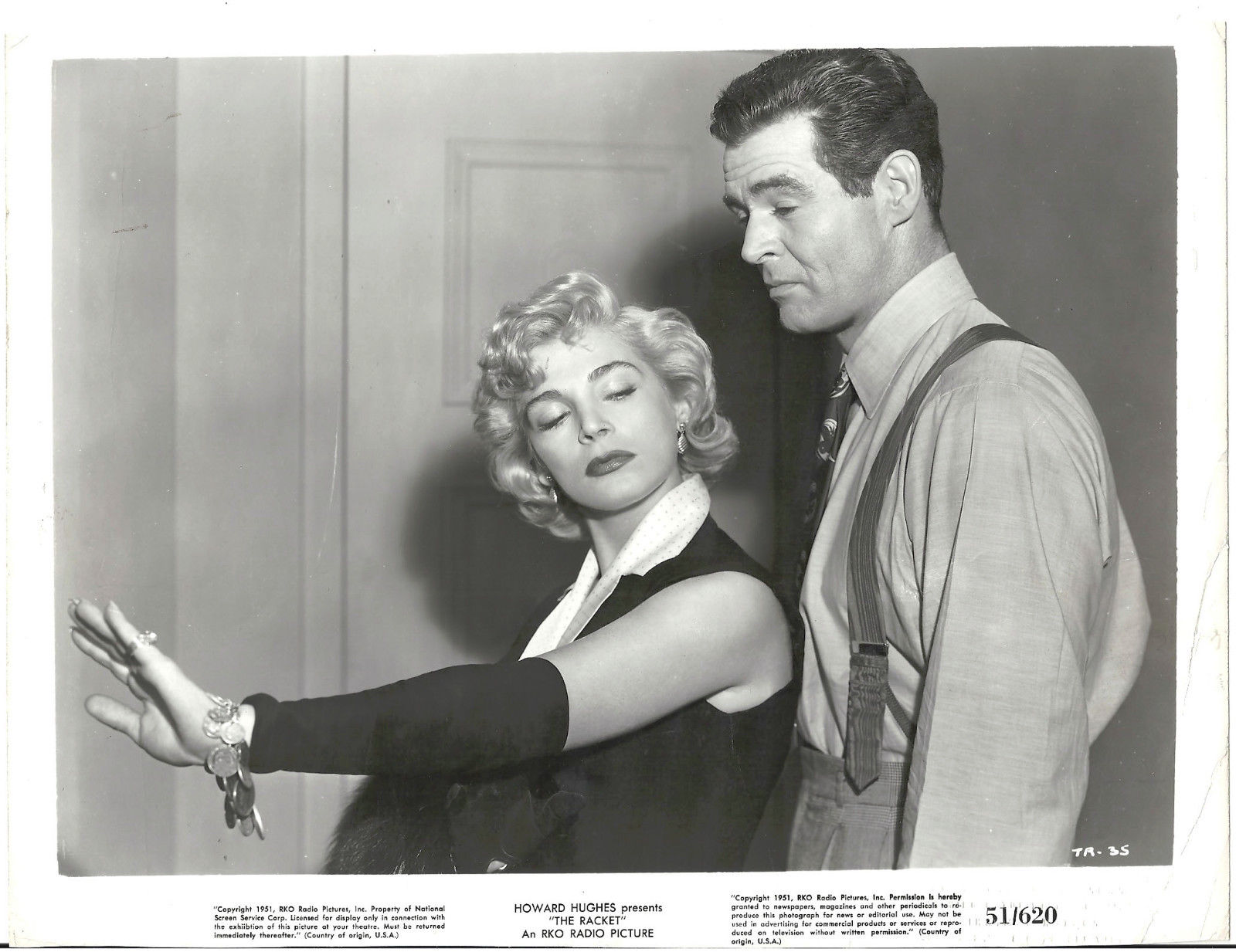 Robert Ryan and Lizabeth Scott in The Racket (1951)