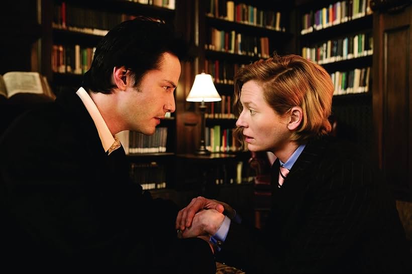 Keanu Reeves and Tilda Swinton in Constantine (2005)