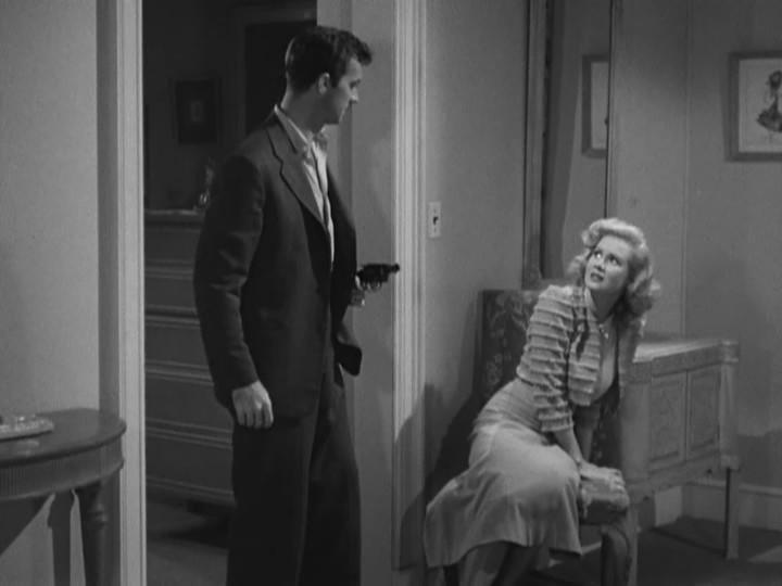 Virginia Mayo and Zachary Scott in Flaxy Martin (1949)