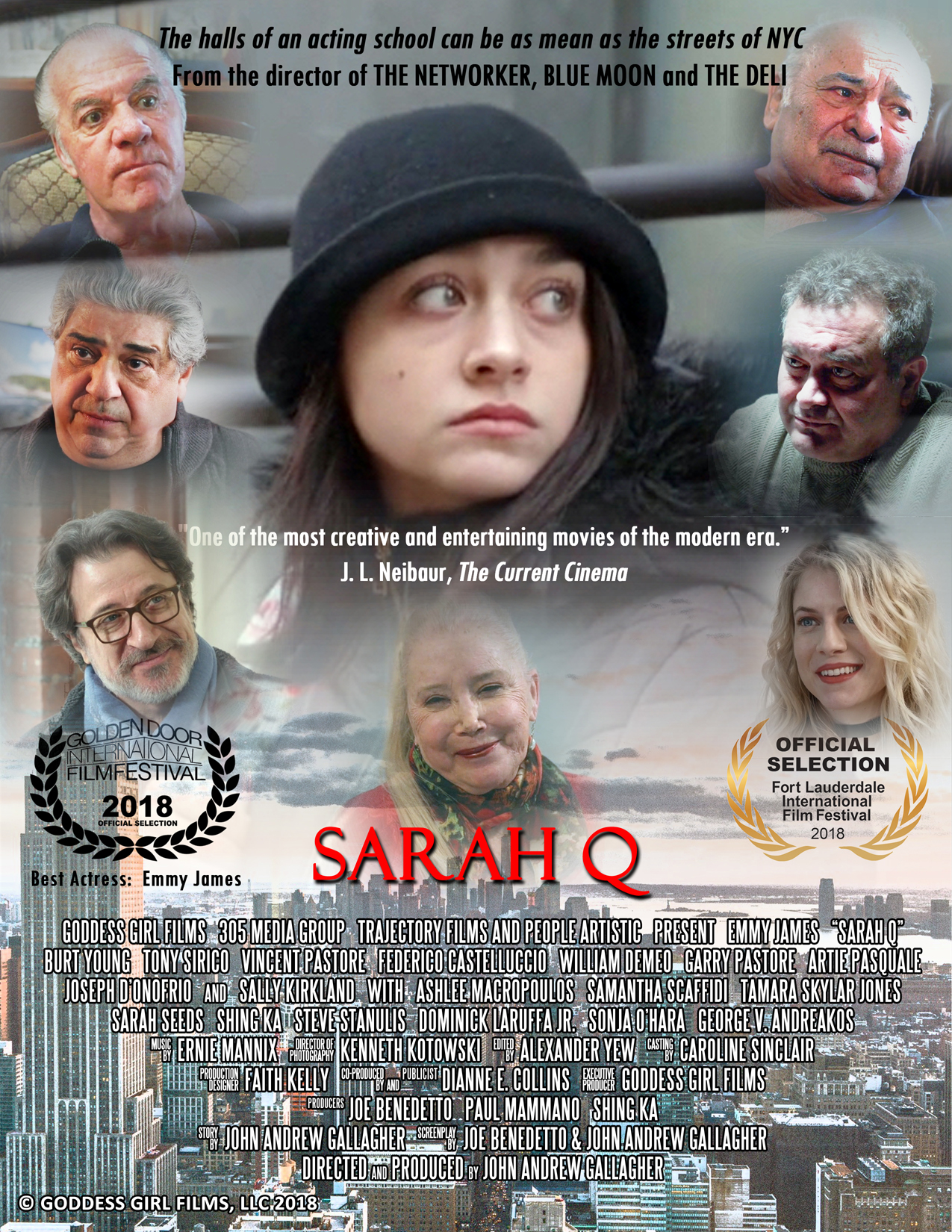 Sally Kirkland, Federico Castelluccio, Garry Pastore, Vincent Pastore, Tony Sirico, Burt Young, Sonja O'Hara, and Samantha Scaffidi in Sarah Q (2018)