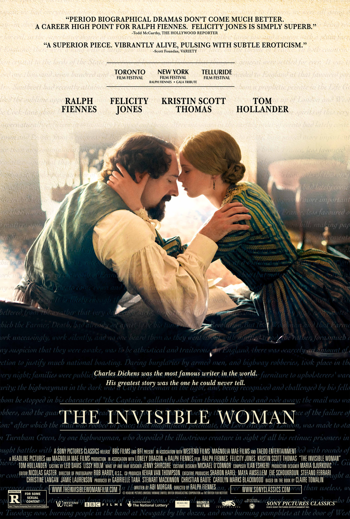 Ralph Fiennes and Felicity Jones in The Invisible Woman (2013)