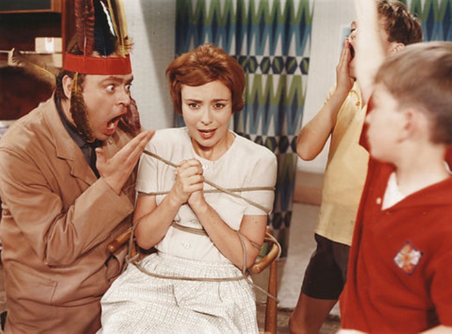 Dirch Passer, Jan Priiskorn-Schmidt, and Helle Virkner in Støv på hjernen (1961)