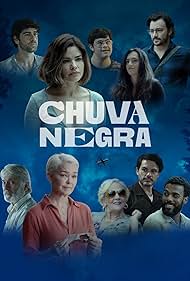 Denise Del Vecchio, Júlia Lemmertz, Zécarlos Machado, Dudu de Oliveira, Leona Jhovs, João Simões, Vanessa Giácomo, Rafael Primot, Marcos Pitombo, and Kiko Pissolato in Chuva Negra (2023)