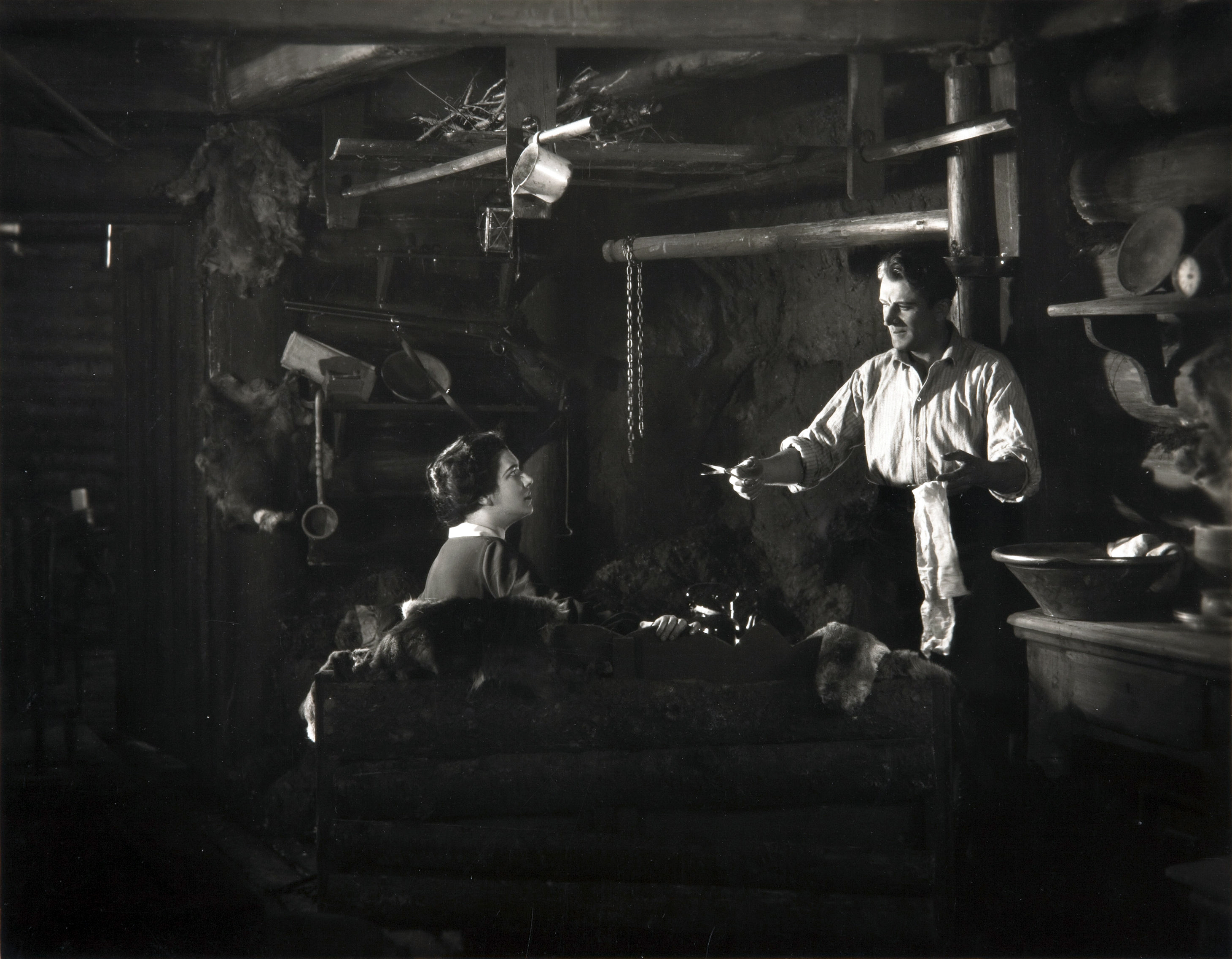 Malcolm Keen and Nita Naldi in The Mountain Eagle (1926)