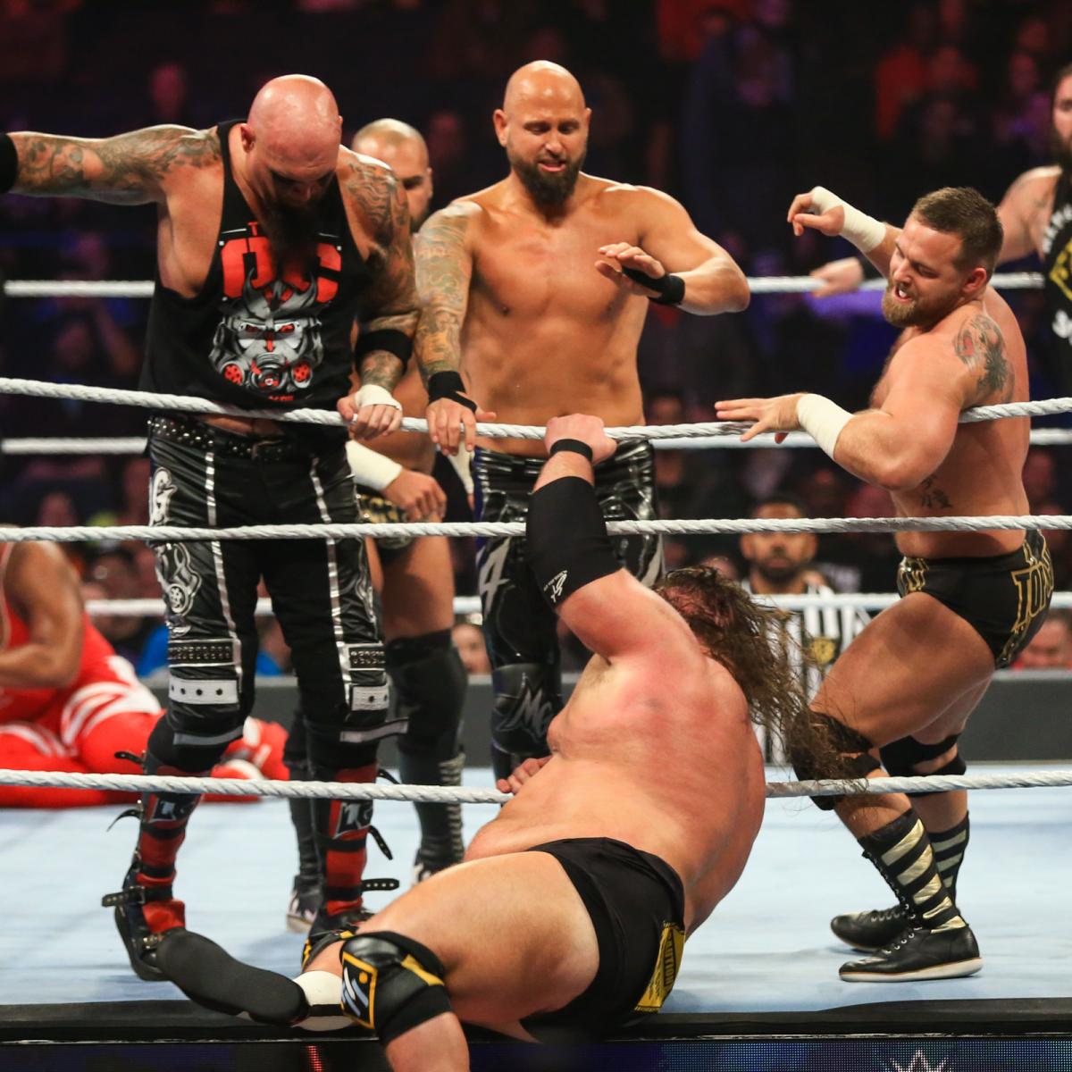 Andrew Hankinson, Chad Allegra, and Cash Wheeler in WWE Survivor Series (2019)