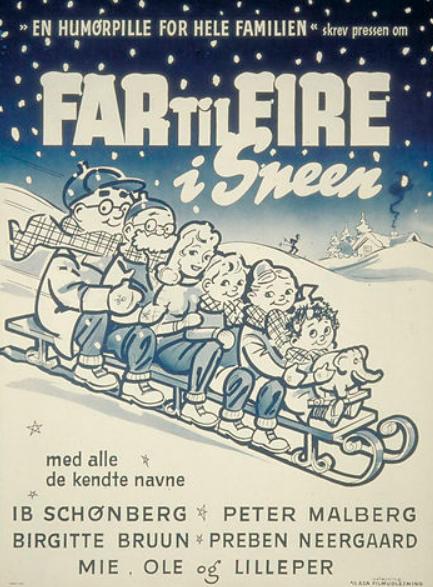 Far til fire i sneen (1954)