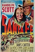 Randolph Scott and Janis Carter in Santa Fe (1951)