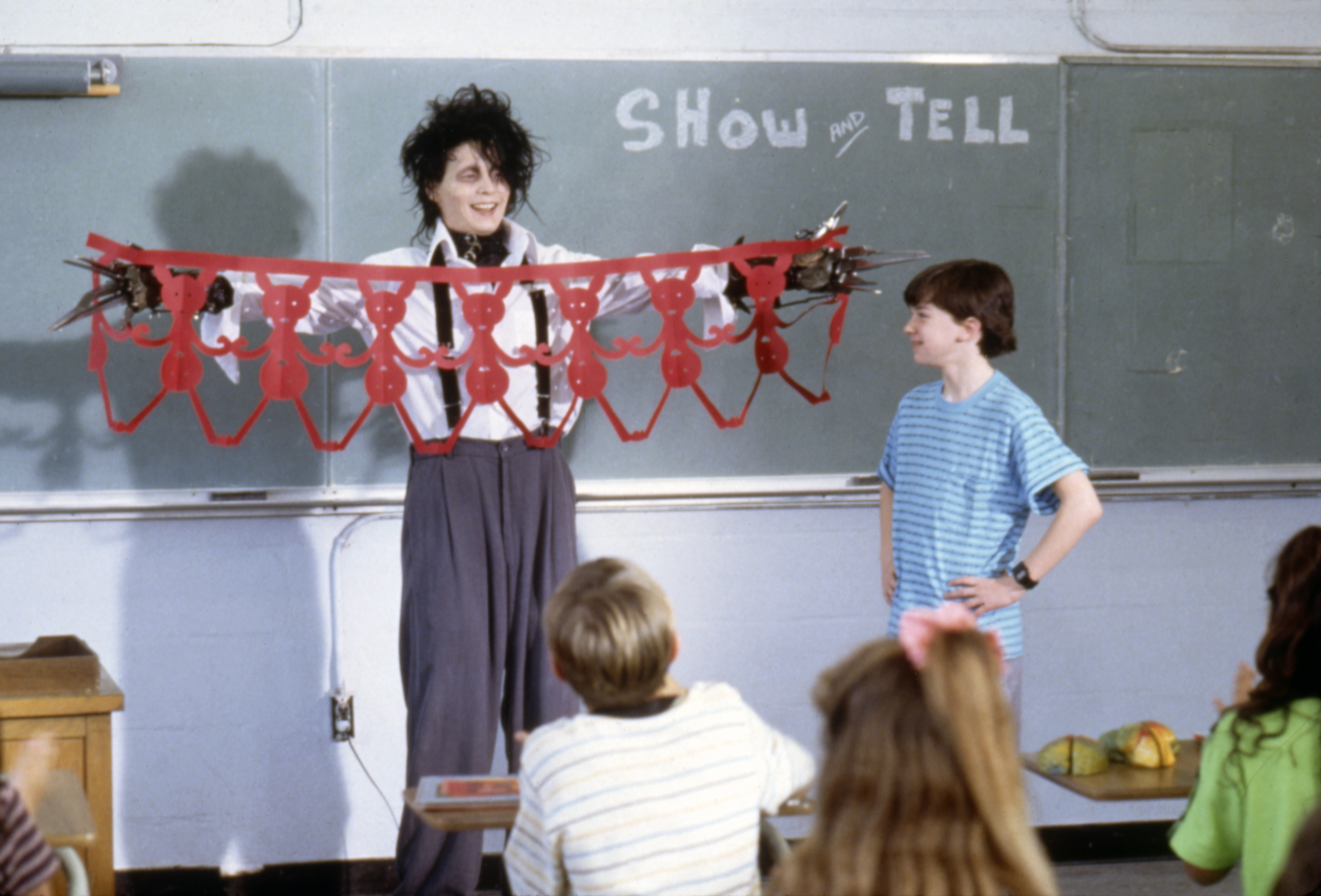 Johnny Depp and Robert Oliveri in Edward Scissorhands (1990)