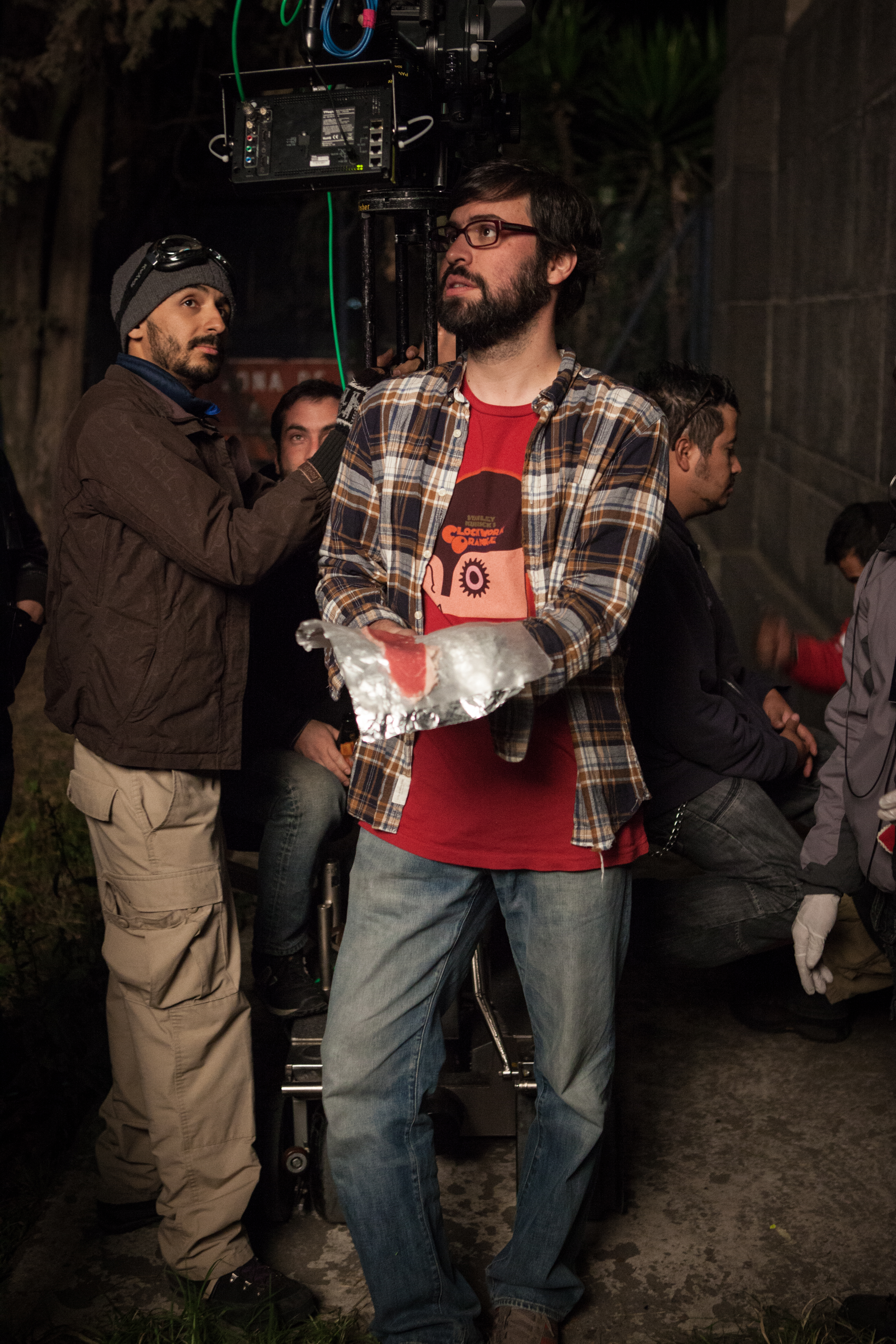 Luis Javier M. Henaine with DP's Diego García and Glauco Bermúdez