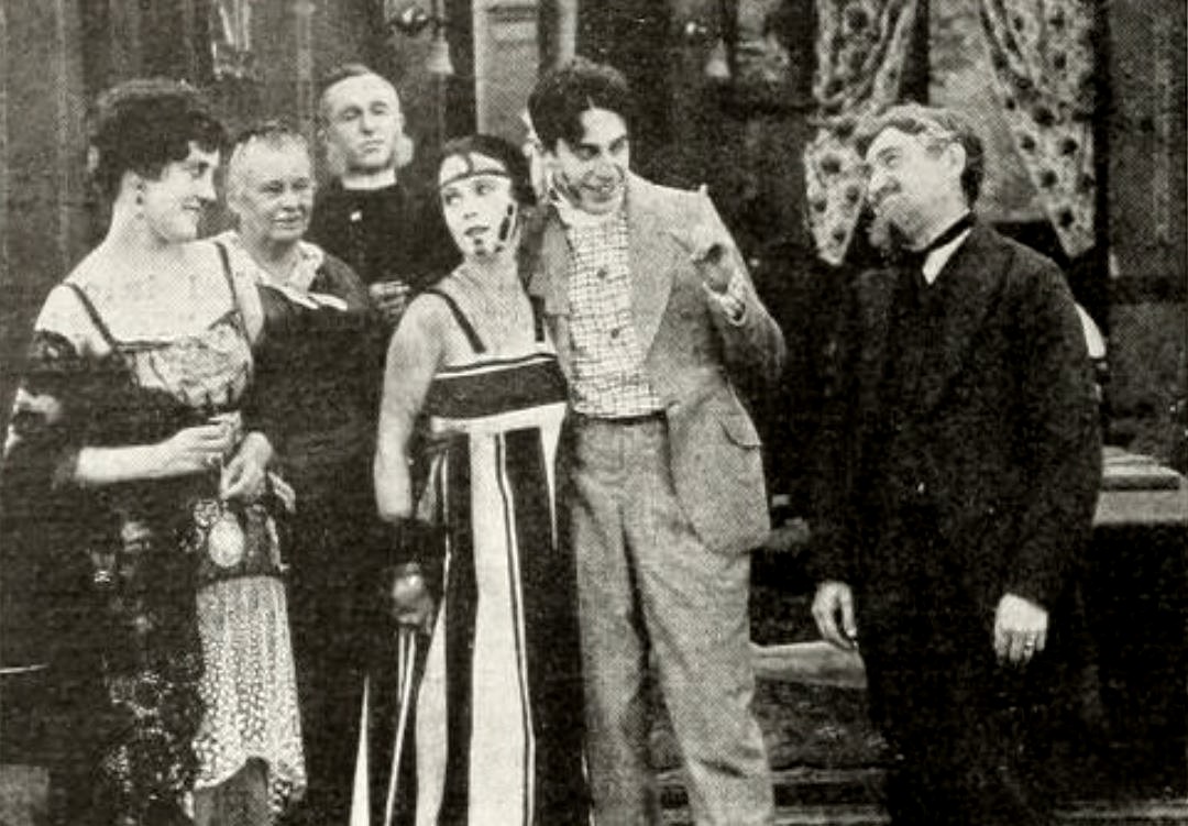 Max Davidson, Edward Dillon, and Fay Tincher in The Fatal Finger Prints (1915)